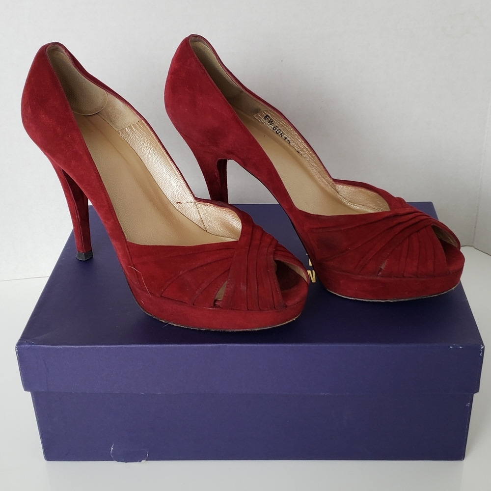 Stuart Weitzman red shoes